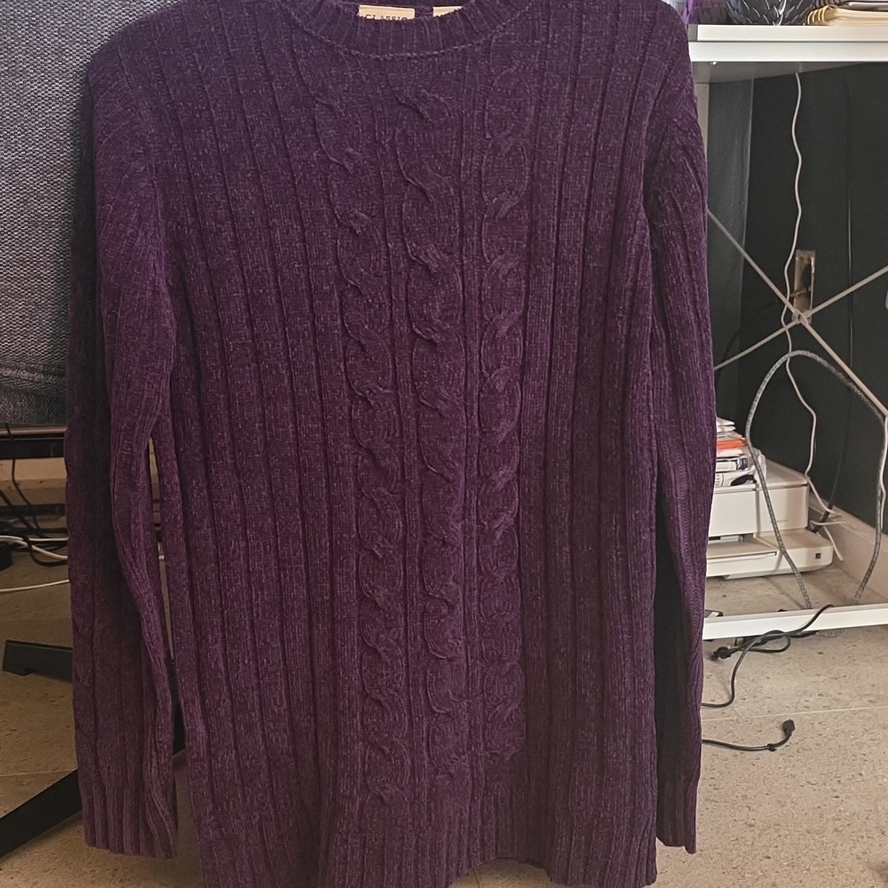 Classic Elements Deep Purple Knit Sweater